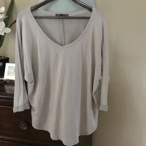 Women's Beige Long Sleeve Top